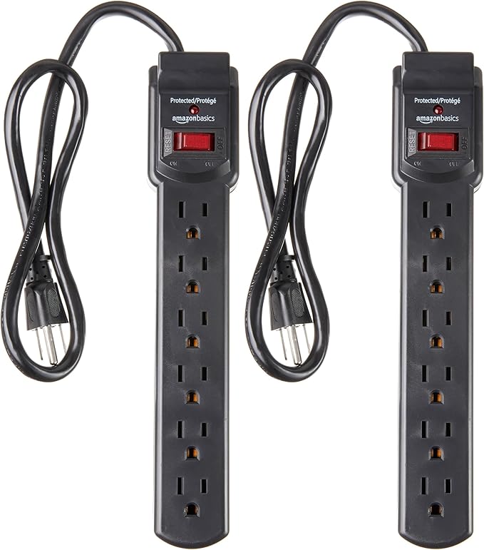 Amazon Basics Surge Protector Power Strip, 6-Outlet by AmazonBasics