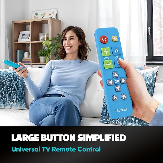 EZclicker Plus Big Button Universal TV Remote Simple Easy to Use, Works - Image 2