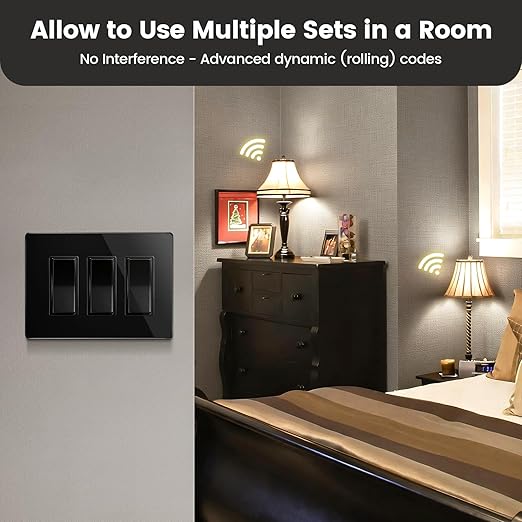 SURAIELEC Remote Control Outlet, Wireless Light Switch, Decorator Rocker Wall - Image 6