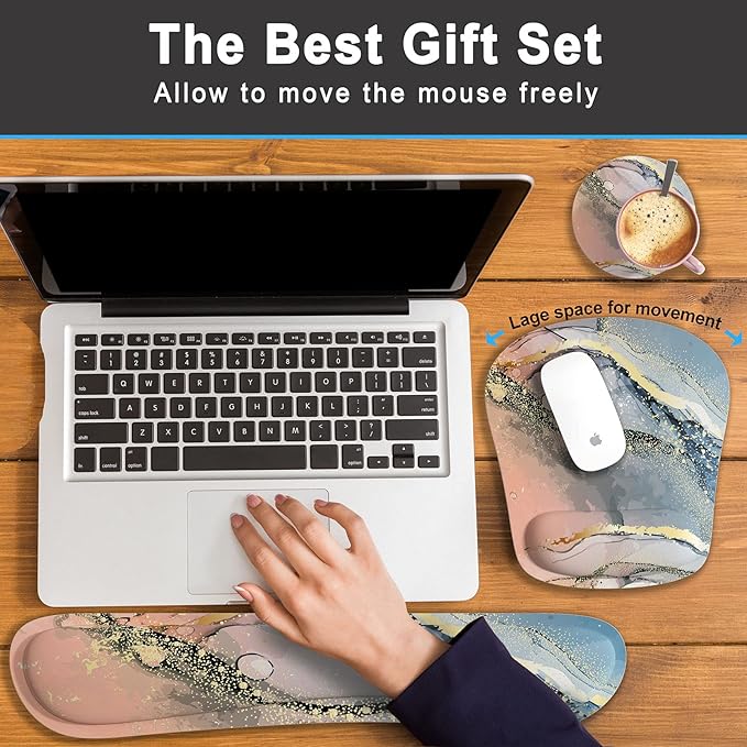 Keyboard Wrist Rest Memory Foam Ergonomic Mouse Pad - Image 5