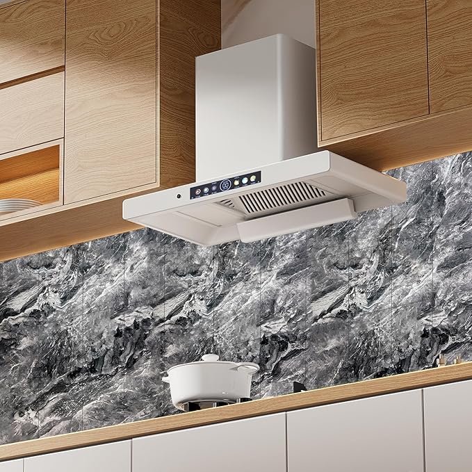 Wall Panels Peel and Stick，PVC Imitation Artificial Marble Tiles Sticker，10 pcs - Image 9