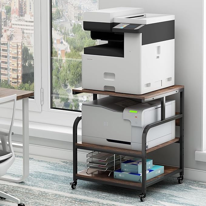 Fannova 23.6" Deep Extra Large Printer Stand, 3 Tier Printer Table by Fannova