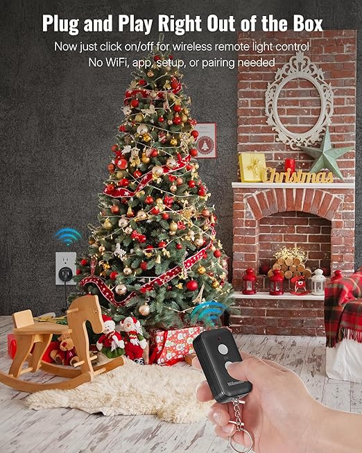 Black Remote Control Outlet, WILAWELS Wireless Remote On Off Switch - Image 4