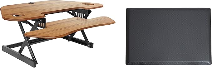 Rocelco 46" Height Adjustable Corner Standing Desk Converter by Rocelco