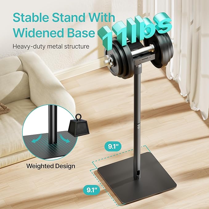 Pegzone Height-Adjustable Speaker Stands Pair, 11LBS Capacity, Height - Image 4