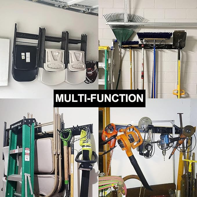 Wallmaster Garage Storage Organization Wall Mount, Garden Tool Rack Organizer - Image 7