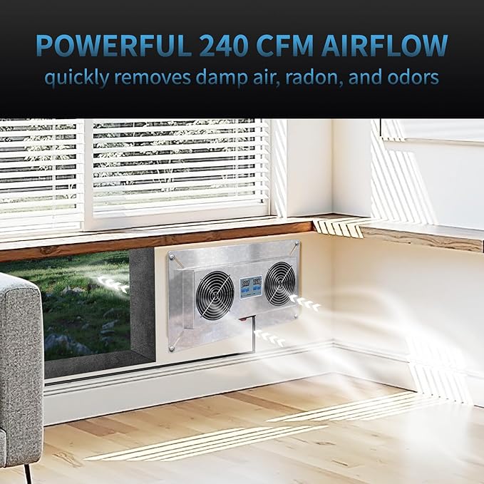 240 CFM Crawlspace Vent Fan, - Image 2