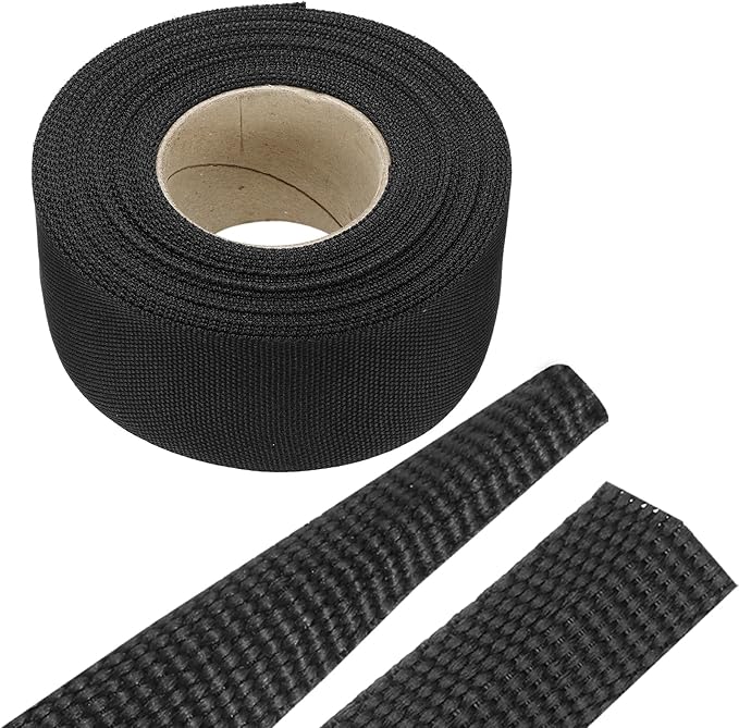 MECCANIXITY Braided Cable Sleeves Heat Shrinkable Fabric Sleeving, 1 3/8" 33ft by MECCANIXITY