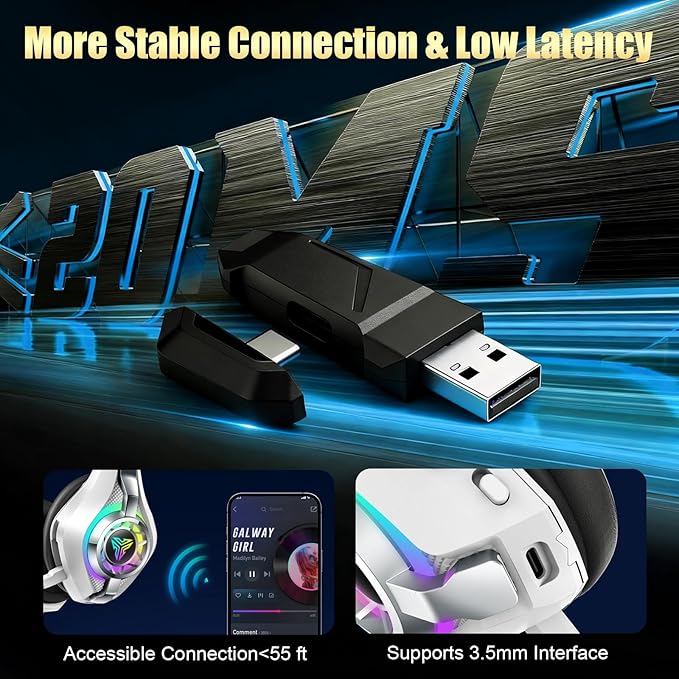 Ordtop 2.4GHz Wireless Gaming Headsets - Image 6