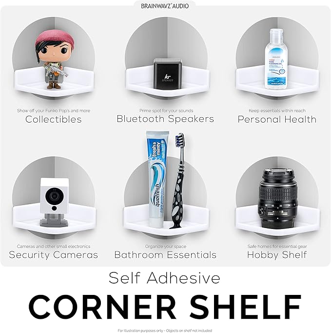 Mini Corner Shelf Mount for Security Cameras, Baby Monitors, Plants & More - Image 5