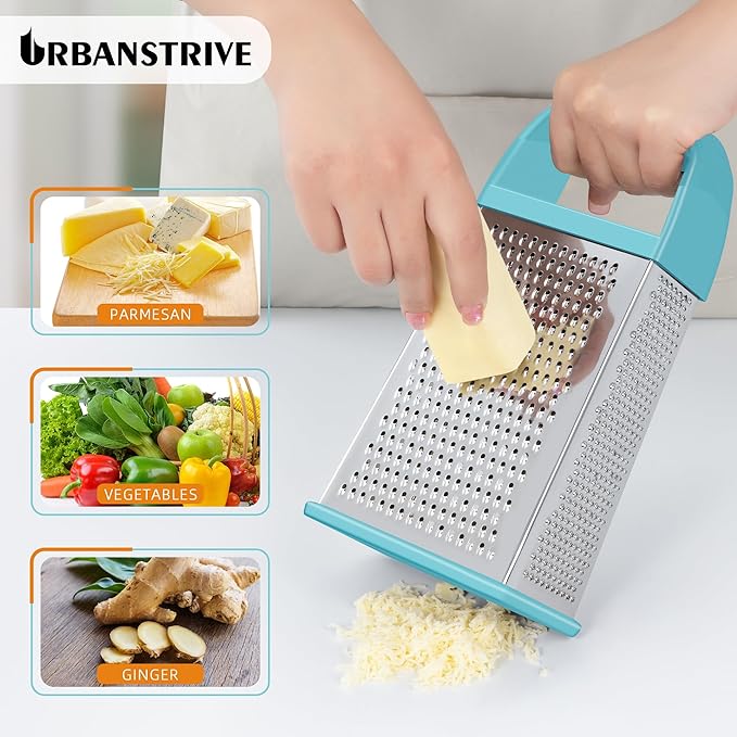 Urbanstrive Cheese Grater With Container, Professional Cheese Grater with Handle - Image 4