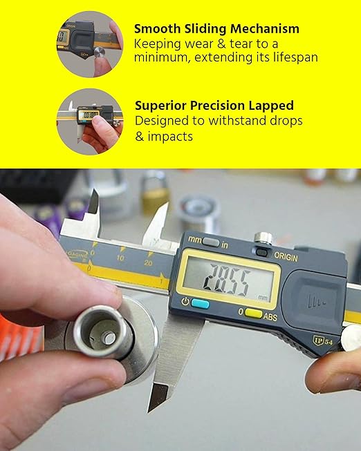 iGAGING Absolute Origin 0-6" Double Cut Depth Digital Caliper, IP54 Electronic - Image 8