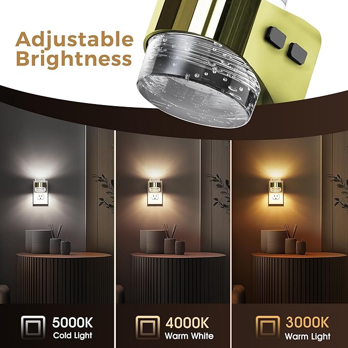 L LOHAS LED 3CCT Night Lights Plug into Wall, 3000K/4000k/5000K Adjustable - Image 4