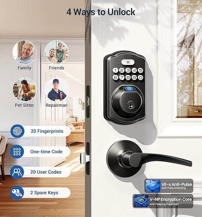Veise Fingerprint Door Lock - Image 3