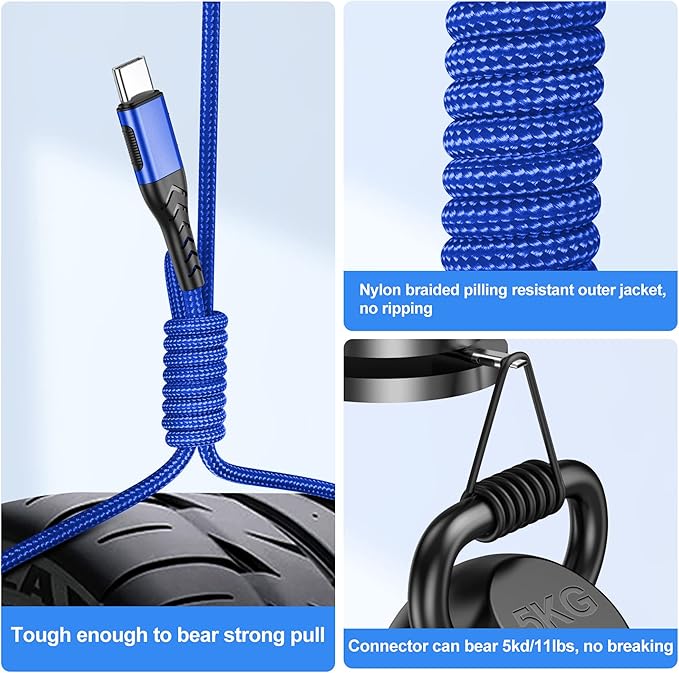 Durcord USB-C Charger, 16ft Fast Charging USB-C Cable, Compatible - Image 3
