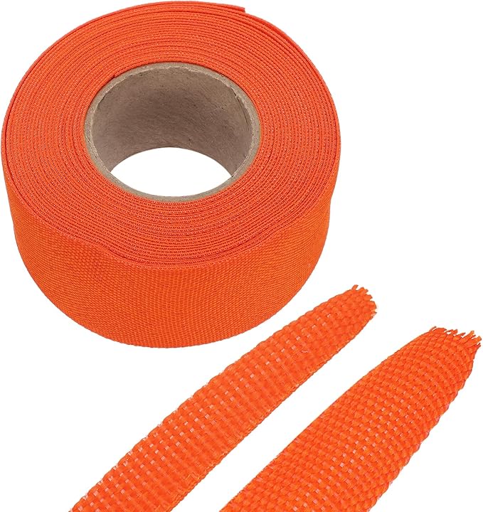 MECCANIXITY Braided Cable Sleeves Heat Shrinkable Fabric Sleeving, 1 3/8" 26ft by MECCANIXITY