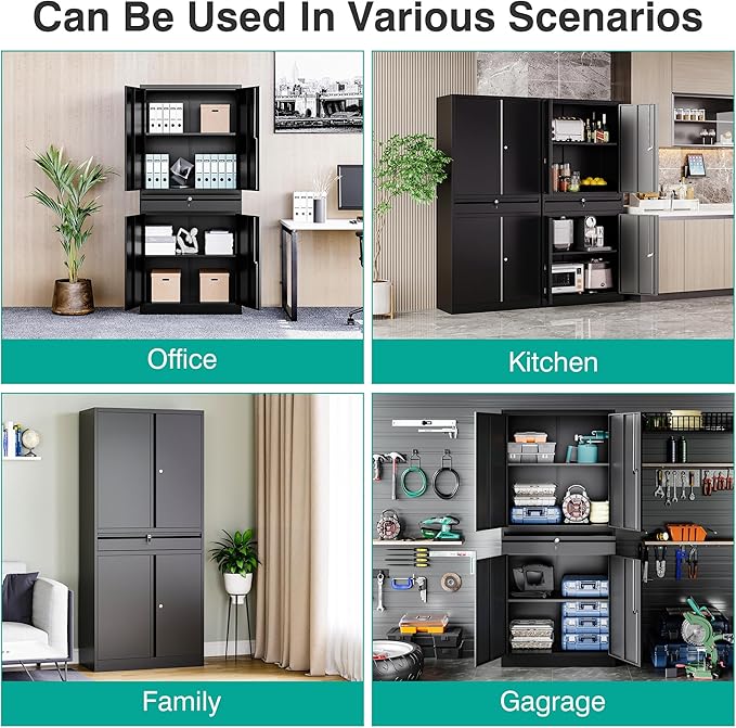 SISESOL Metal Garage Storage Cabinet - Image 5