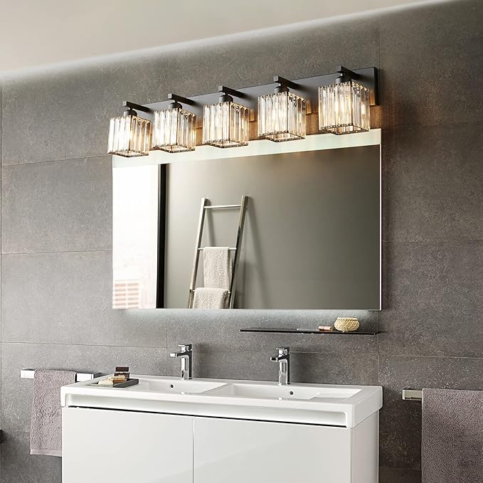 FDPBY Modern Black Crystal Bathroom Vanity Light - Image 2