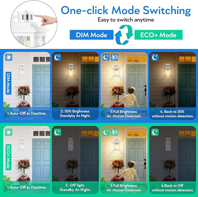 VIANIS Motion Sensor Outdoor Lights, Aluminum Waterproof Porch Lights Outdoor - Image 2