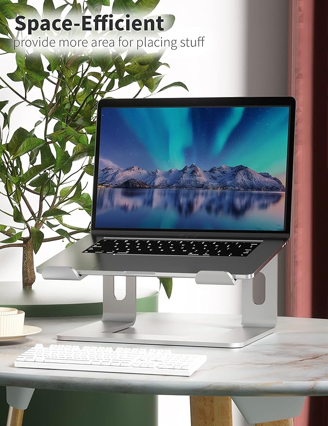 SOUNDANCE Laptop Stand, Aluminum Computer Riser, Ergonomic Laptops Elevator - Image 6