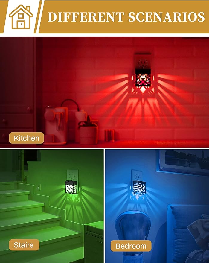 DORESshop Night Lights Plug Into Wall, LED Night Light, Color-Changing - Image 5