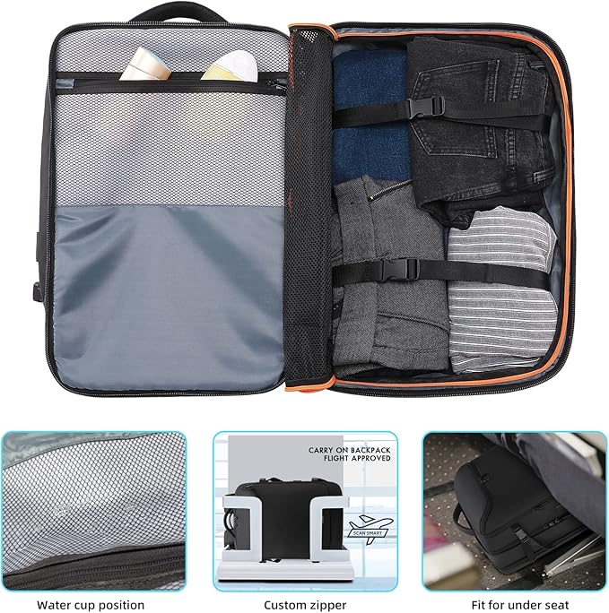 50L Carry on Travel Backpack, Expandable Airline Approved Backpacks - Image 5