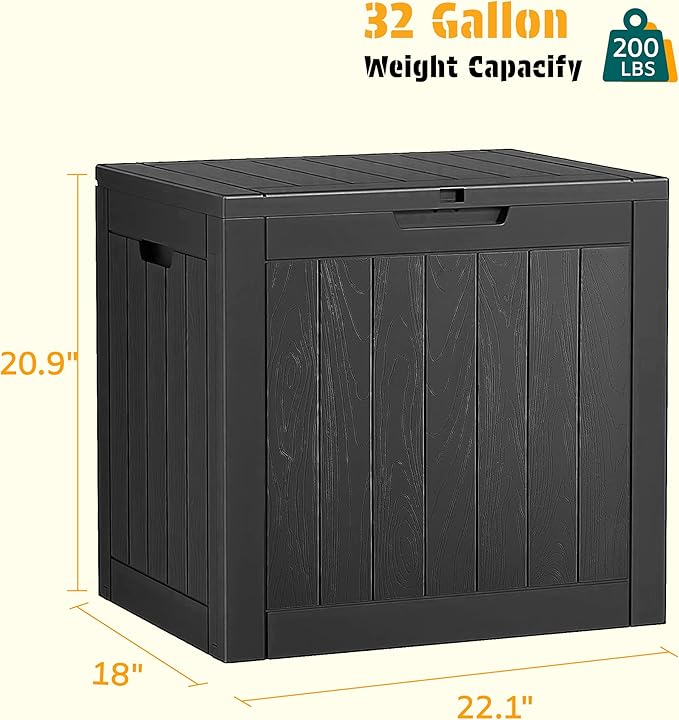 NUNU LAB 32 Gallon Outdoor Storage Box Waterproof, Outside Package Delivery - Image 3