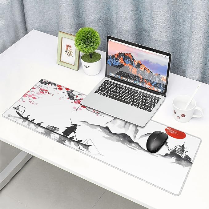 Japan Traditional Painting Extended Big Mouse Pad Large, XL Gaming Mouse Pad - Image 7