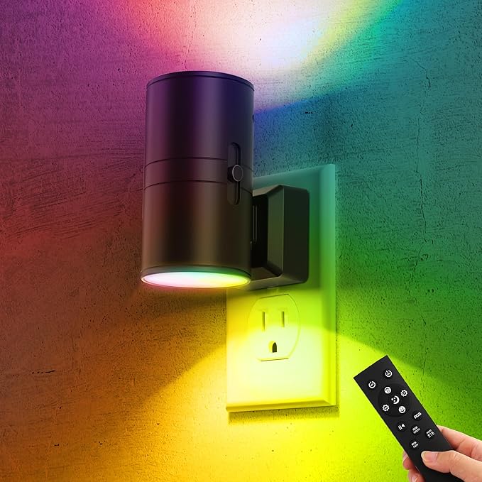 Briignite Night Lights Plug into Wall, 1 Pack 11-Color Changing Night Light by WelcometoBriigniteenjoyyourshopping