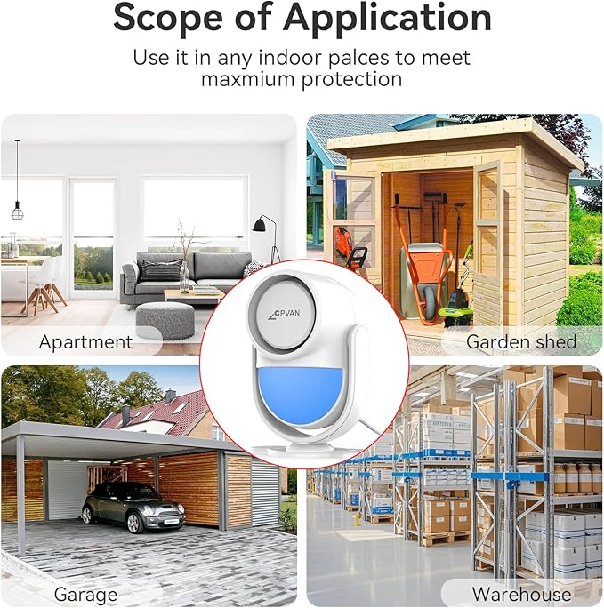 CPVAN WiFi Motion Sensor Alarm, 125dB Wireless DIY Smart PIR Motion Detector - Image 9