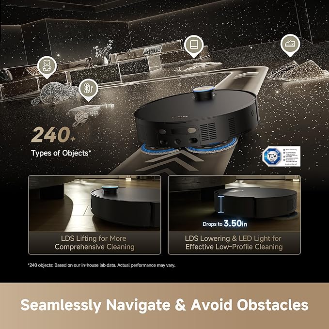 DREAME Matrix10 Ultra Robot Vacuum and Mop, 3.14inch Obstacle Clearing - Image 6