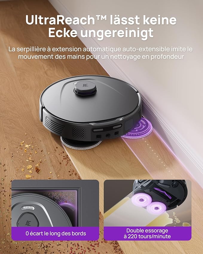 3i P10 Ultra Robot Vacuum and Mop Combo, Extendable Mop - Image 4