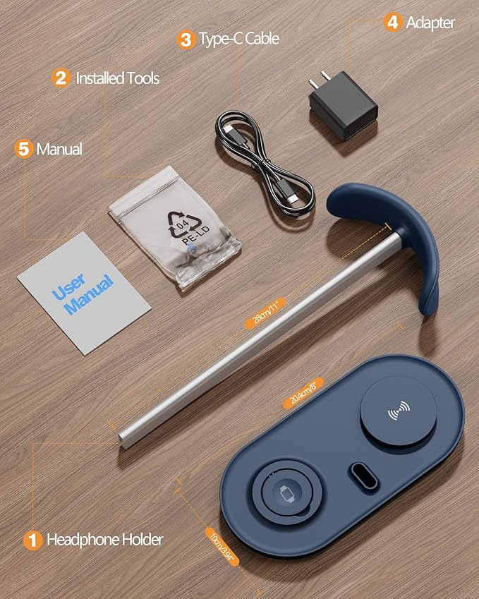 HiWe 3-in-1 Headphone Stand - Image 8