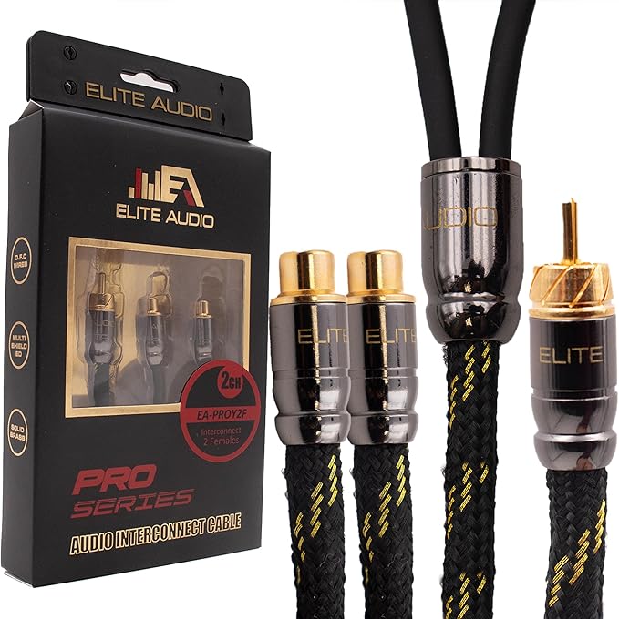 Elite Audio Pro Series 1.5 ft. 100% OFC Copper RCA Cable Y-Adapter by EliteAudio