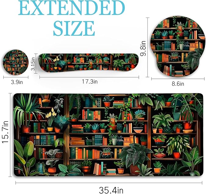 LIMKRIAN Book Mouse Pad Set Large Desk Matt - Image 6
