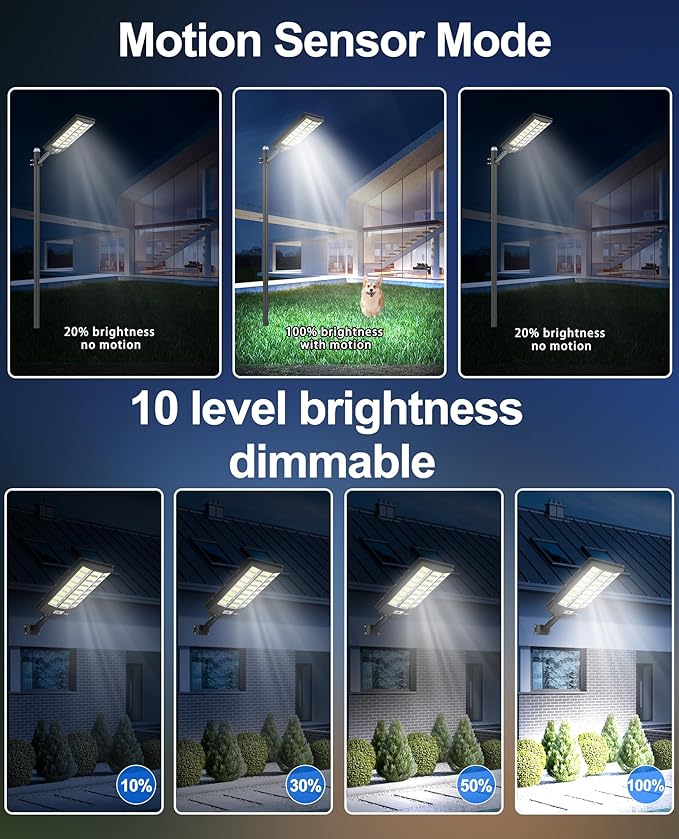 JAYNLT Y-9500W Solar Street Lights Outdoor, 6500K Highest Lumen Parking Lot - Image 5