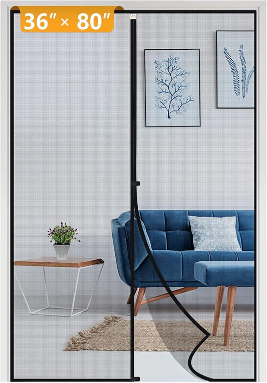 Yotache Magnetic Screen Door for 36"x80" Doors, Screen Size 38"x81" by yotache