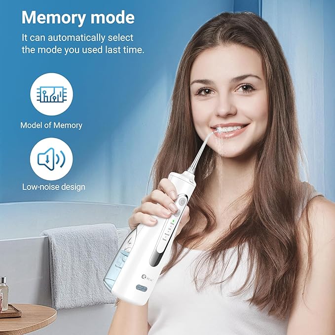 R REVA Cordless Water Flosser for Teeth, Gums & Braces – 4 Modes, 300ML Tank - Image 7