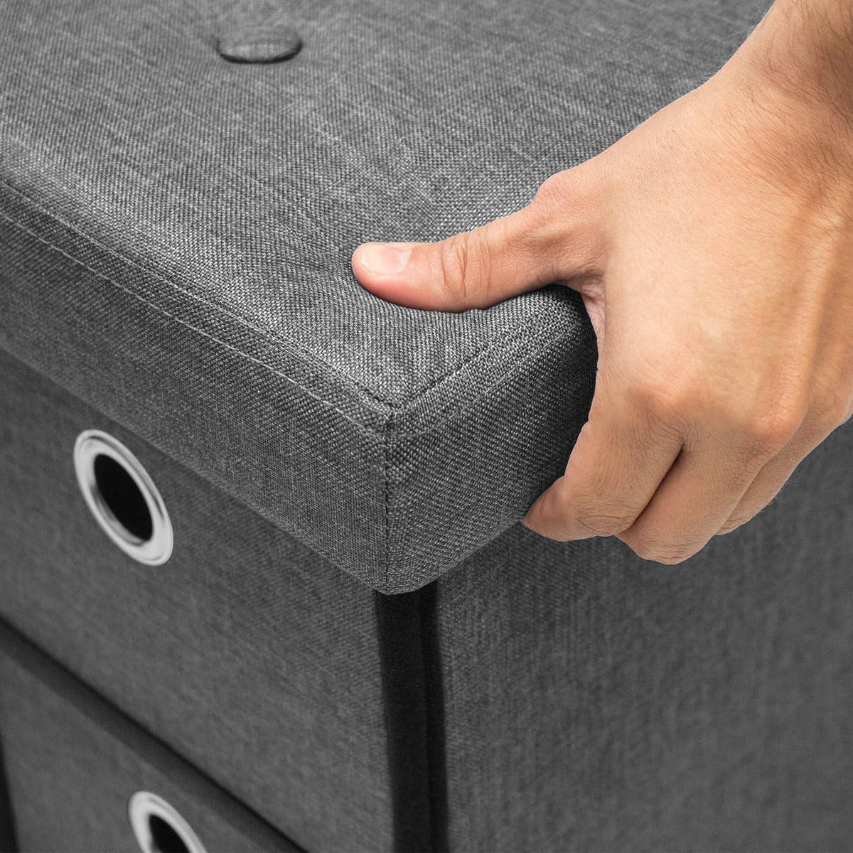 sorbus storage ottoman with drawers, collapsible bench, package contents