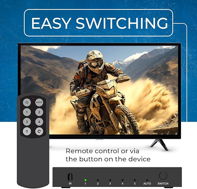 OREI 8K HDMI Switch 5 in 1 Out – HDMI Switch - Image 4