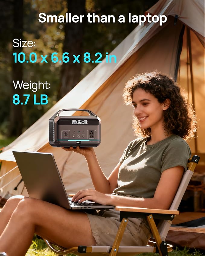 Portable Power Station 600W, 288Wh Solar Generator LiFePO4 Battery - Image 6