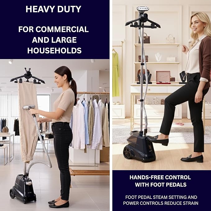 SALAV Heavy Duty Commercial Full-Size Garment Steamer - Image 2