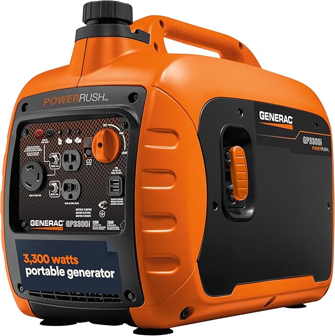 Generac 3, 300-Watt Gas Powered Portable Inverter Generator by Generac