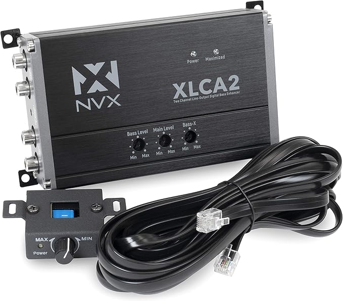 NVX XLCA2 X-Series 2-Channel Line Out Converter Digital Bass Enhancer by NVX