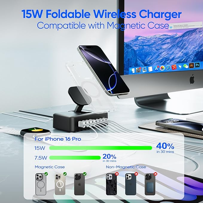 11-in-1 Charging Station USB-C Power Strip, 300W USB C Charger Block, 2AC - Image 5