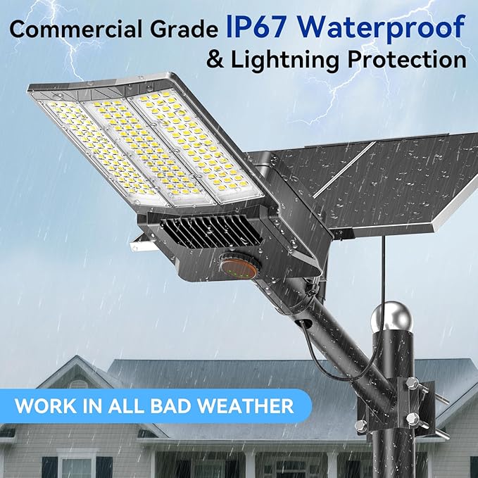 Deepn Solar Street Light 12000W Aluminum Commercial Grade Solar Parking Lot - Image 6