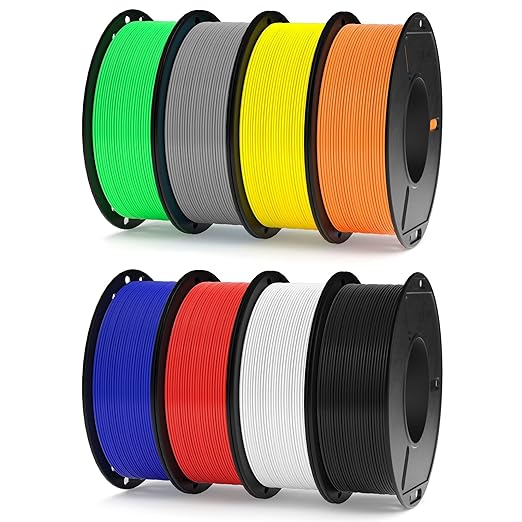 ELEGOO 250g PLA 3D Printer Filament Bundle 1.75mm, 8 Colors Dimensional by ELEGOO