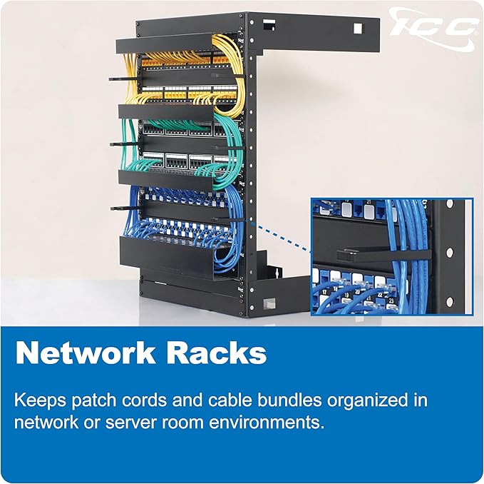 ICC 1.70” Metal Cable Management Ring, Rack or Wall Mount - Image 7