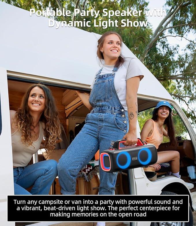 Portable Bluetooth Speaker Wireless, 140W Peak Loud Sound - Image 7