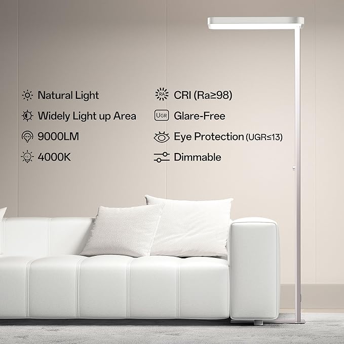 Homelist LH1 Superlight 77'' Floor Lamp, 100W Full-Spectrum Eye-Care Bright - Image 2